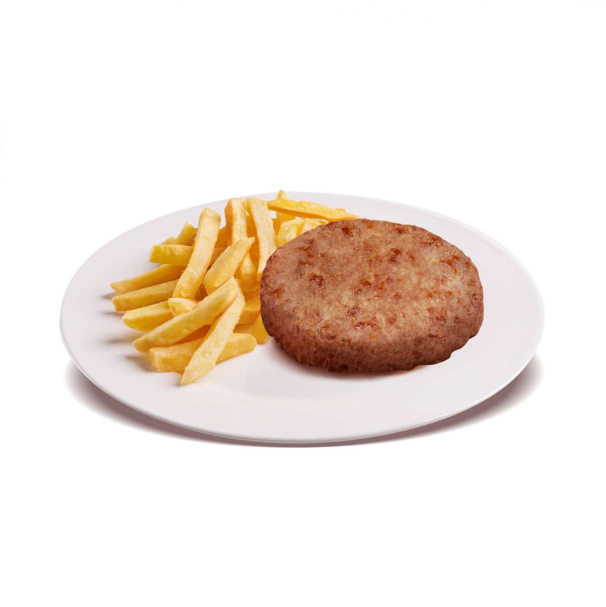 Котлета и картофель фри